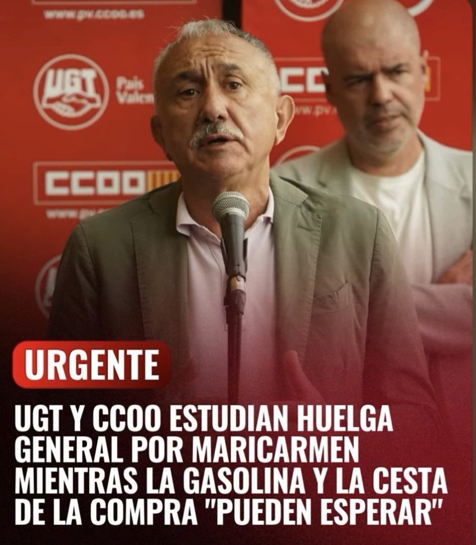 Robustiano21's tweet photo. Con el precio de la gasolina por las nubes, la vivienda, los alimentos, la luz, la corrupción, etc, etc.

Convocarán huelga general pero no lo harán contra el Gobierno,  lo harán contra la derecha, porque para eso el Gobierno les subvencionan con millones de €. https://t.co/YlQMDeNMLA