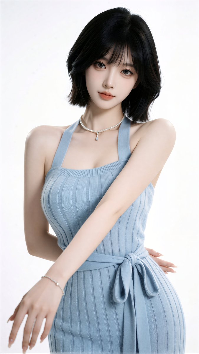 Livia2021085's tweet photo. 今天是蓝色针织裙
#AIgirl #AI美女 #针织 #连衣裙 #甜美 https://t.co/Z0FSnlXApH