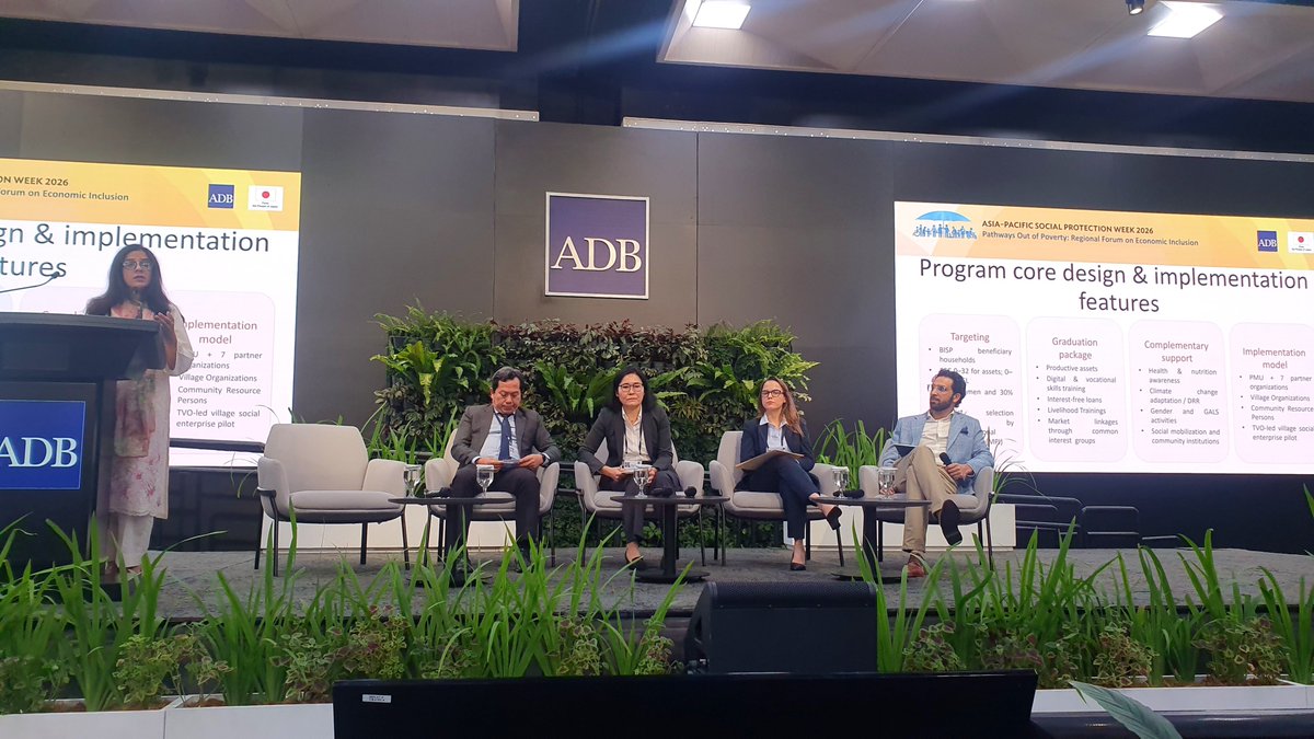 JahanAraWattoo's tweet photo. At ADB Headquarters @ADB_HQ
in Manila for the Regional Forum on Economic Inclusion.
MOPASS @GovtofPakistan
 Inclusion Program was presented by Joint Secretary Khalida Sahiba.
Pakistan continues to work for economic inclusion and support for its vulnerable communities. https://t.co/aItitXQlzX