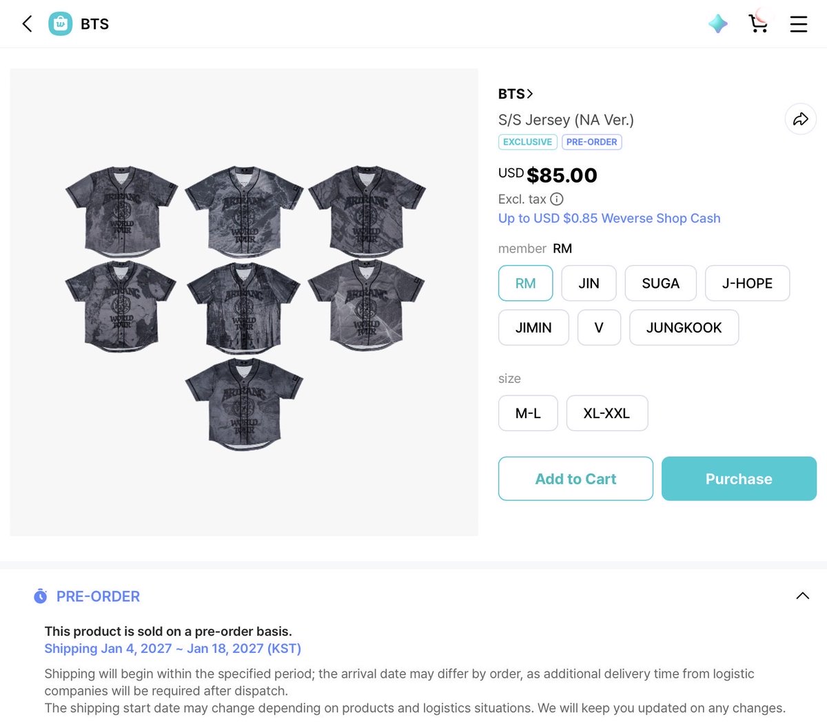 v_loves_kth1230's tweet photo. Who wants a BTS jersey with their bias name on it? 

Please take a look at the shipping dates. The sizes are as follow from Weverse USA (see below). Please select the correct size. I will not change it if you pick the wrong size

ONLY enter if YOU DID NOT ATTEND OR NOT GOING TO A BTS CONCERT THIS YEAR OR NEXT YEAR

♡ RT this tweet
♡ Followers only
♡ Winners - not sure how many yet 🤔 

♡ Comment your bias/member jersey you want + size you want to win + country
(For J-Hope, Jimin and V, they only have size M-L)

♡ WW
♡ Shipping and customs fees are covered by me
♡ Ends: Friday 10/09. Winners will be announce on Saturday 10/10

~ V🐯💜