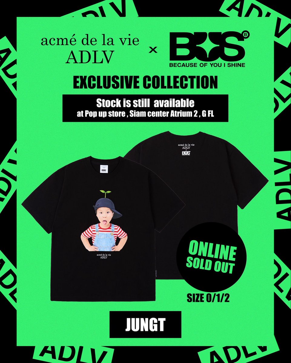 Adlv_Thailand's tweet photo. [ONLINE SOLD OUT] 🔥 
ADLV x BUS l JUNGT Exclusive Collection

Thank you so much for all your love and support. 🖤

Stock is still available at the ADLV × BUS POP-UP STORE. ✨

📍 Siam Center, Atrium 2, G Floor

#adlvthailand #ADLV
#JUNGT #ADLVxBUS #BUSbecauseofyouishine https://t.co/Cv0oxmlDyA