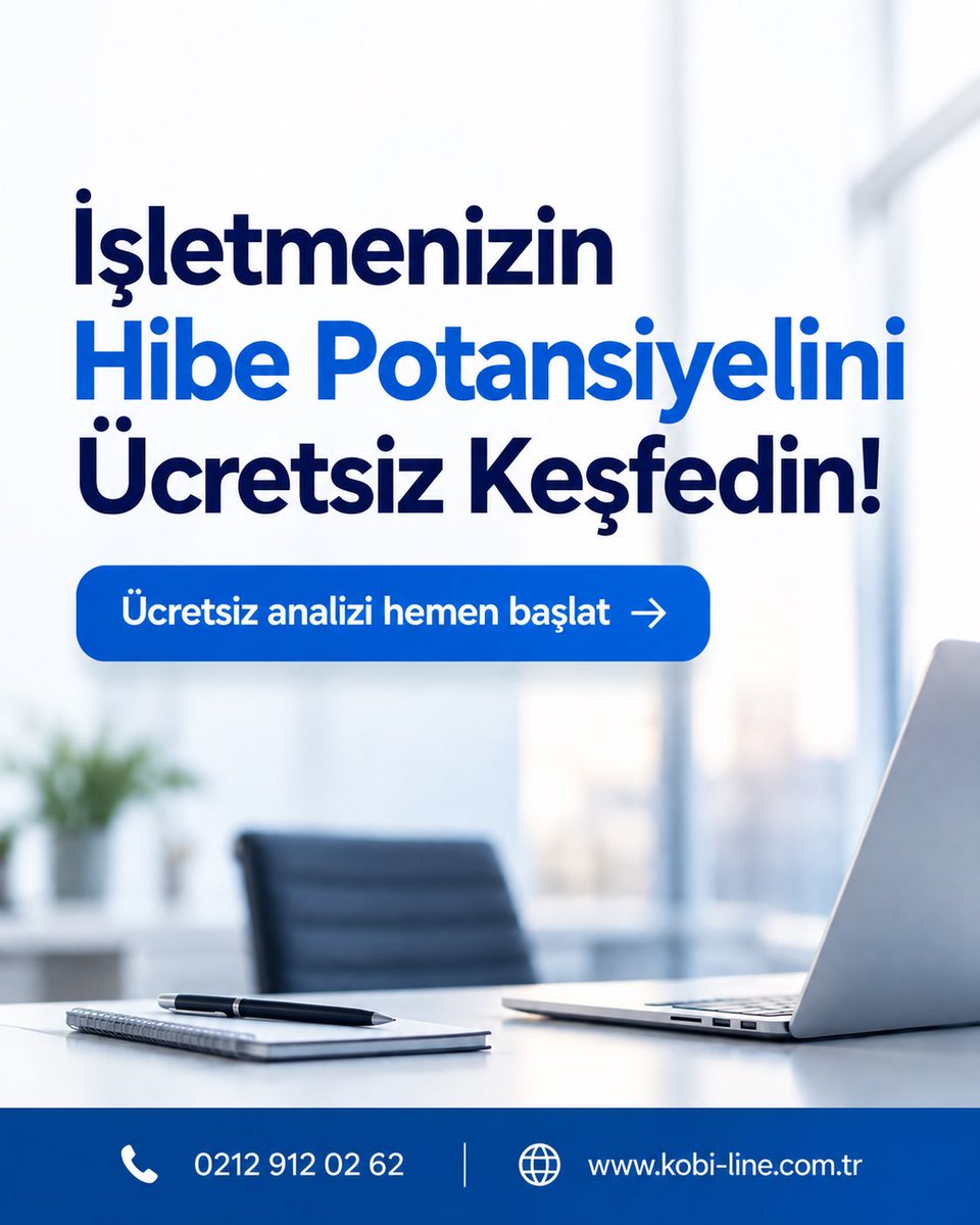 KobiLine's tweet photo. İşletmeniz hibe, teşvik veya devlet desteklerinden yararlanabilir mi?

Kobi-Line olarak işletmenizin faaliyet alanını, yatırım planını ve ihtiyaçlarını değerlendirerek size uygun olabilecek destek ve finansman seçenekleri için ön analiz sunuyoruz.

Bu analiz sayesinde:

✅ İşletmenize uygun destek alanlarını öğrenebilirsiniz.
✅ Başvuru öncesi güçlü ve eksik yönlerinizi görebilirsiniz.
✅ Hangi destekler için profesyonel danışmanlık almanız gerektiğini netleştirebilirsiniz.

Destek sonucu garanti edilmez; ancak doğru analiz, doğru başvuru sürecinin ilk adımıdır.

İşletmenizin hibe potansiyelini ücretsiz keşfedin.

Detaylı bilgi ve ön analiz için Kobi-Line ile iletişime geçin.

Analiz formu doldur: https://t.co/8Pa1c2yGWC

📞 0212 912 02 62
☎️ 0850 811 24 44
🌐 https://t.co/HpZKU93BpK
📩 info@kobi-line.com.tr

#KobiLine #KOBİDestekleri #HibeDanışmanlığı #DevletDestekleri