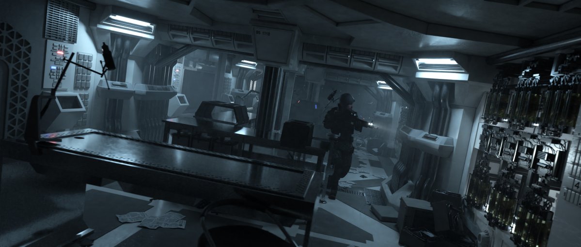 avpgalaxy's tweet photo. Ruben Alba explores the USCSS Maginot's laboratory - aka the Zoo - in this Alien: Earth concept art. #AlienEarth #Alien #RubenAlba #NoahHawley https://t.co/1NrOlj7CTA