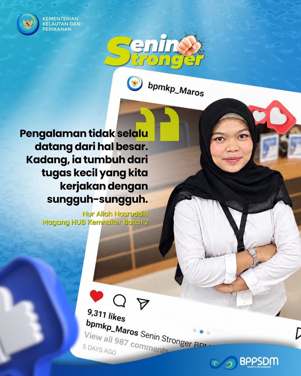 bpmkp_maros's tweet photo. #SeninStronger 💪

Pengalaman tidak selalu datang dari hal besar. Kadang, justru dari tugas-tugas kecil yang kita kerjakan dengan sungguh-sungguh, kita belajar, berkembang, dan menemukan kemampuan baru.

Terus belajar. Terus mencoba. Terus bertumbuh.
#2026KKPGrowStronger #KKPGOID https://t.co/xpF9J1ZzK3