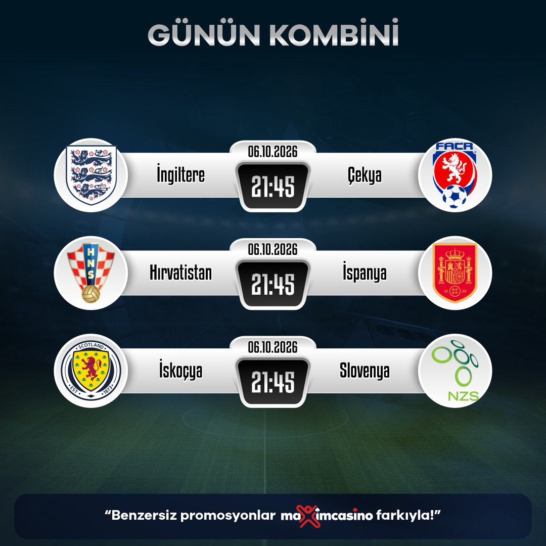 SosyalMaximm's tweet photo. 🥇Günün Popüler Maçları ve Kazandıran Kombini Maximcasino

🏆  İngiltere ⚔️ Çekya
🏆  Hırvatistan ⚔️ İspanya 
🏆  İskoçya ⚔️  Slovenya

🔥9⃣Yıllık Tecrübe Eğlendirirken Kazandırıyor https://t.co/Y9pKxoQ5i4 https://t.co/ZPi0ywJmN0