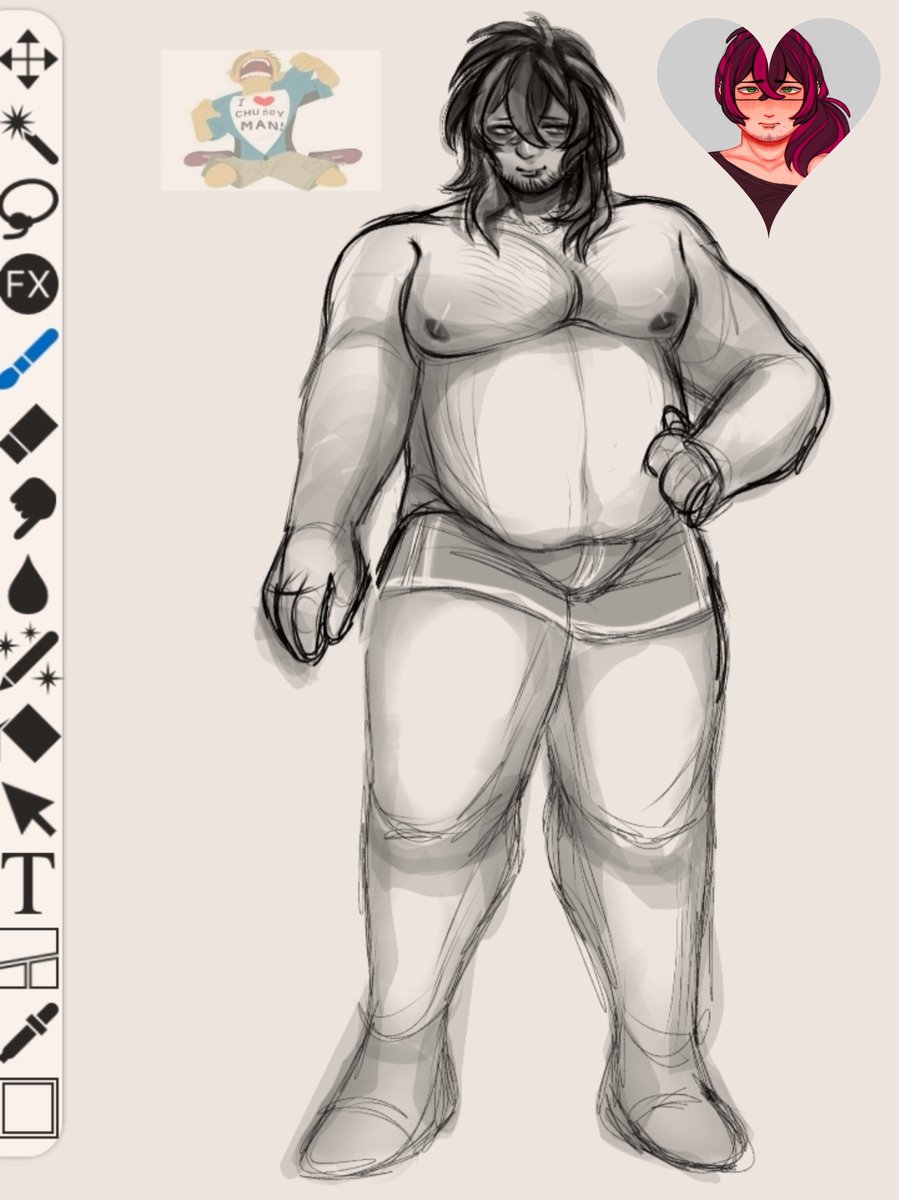 Yane_st3r's tweet photo. I hope everything is alright, showing a little bit of anatomy here 👀
#wipart #ocreference #oc #fyp #chubbyman https://t.co/eKTUKdcR22