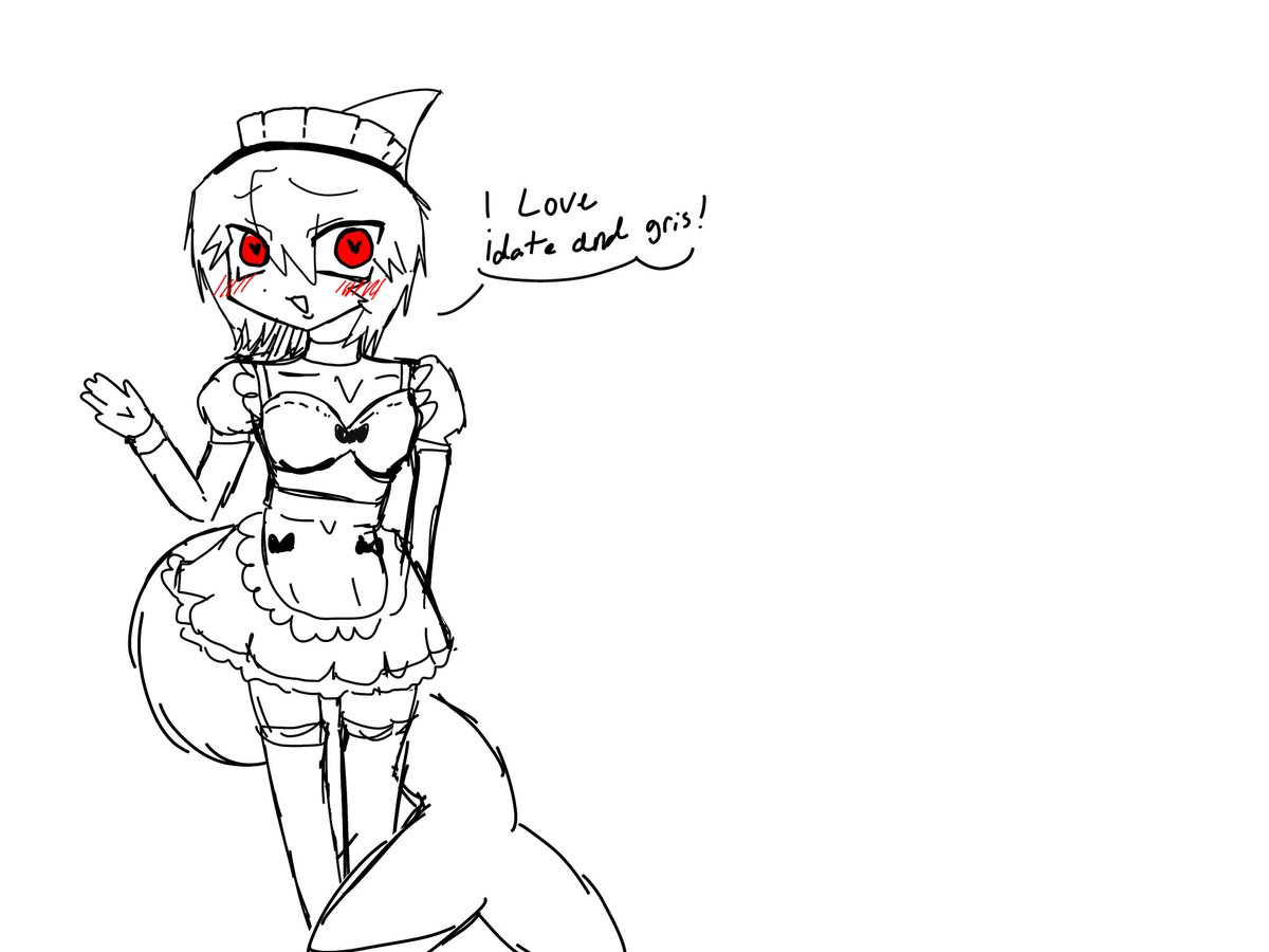 Mystery_fish1's tweet photo. Maid sal sketch 

#funamuseum #salgrisidate #okegom #okegomfandom #saldate #okegomtwt https://t.co/d1FiJetZ4F