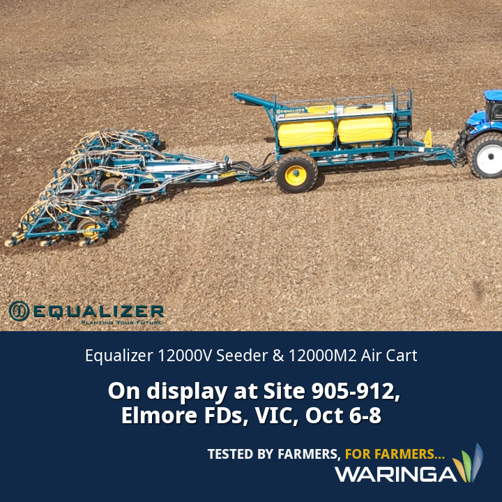 waringaag's tweet photo. π ELMORE FIELD DAYS IS TOMORROW!
The Waringa team are bringing an impressive lineup of machinery to check out, including equipment from @Equalizer_SA and @GBessonSAS
π Sites 905β912
π
6-8 October | Elmore, VIC
#ElmoreFieldDays #Elmore2026 #WaringaDistribution https://t.co/wOSa0AtNvt