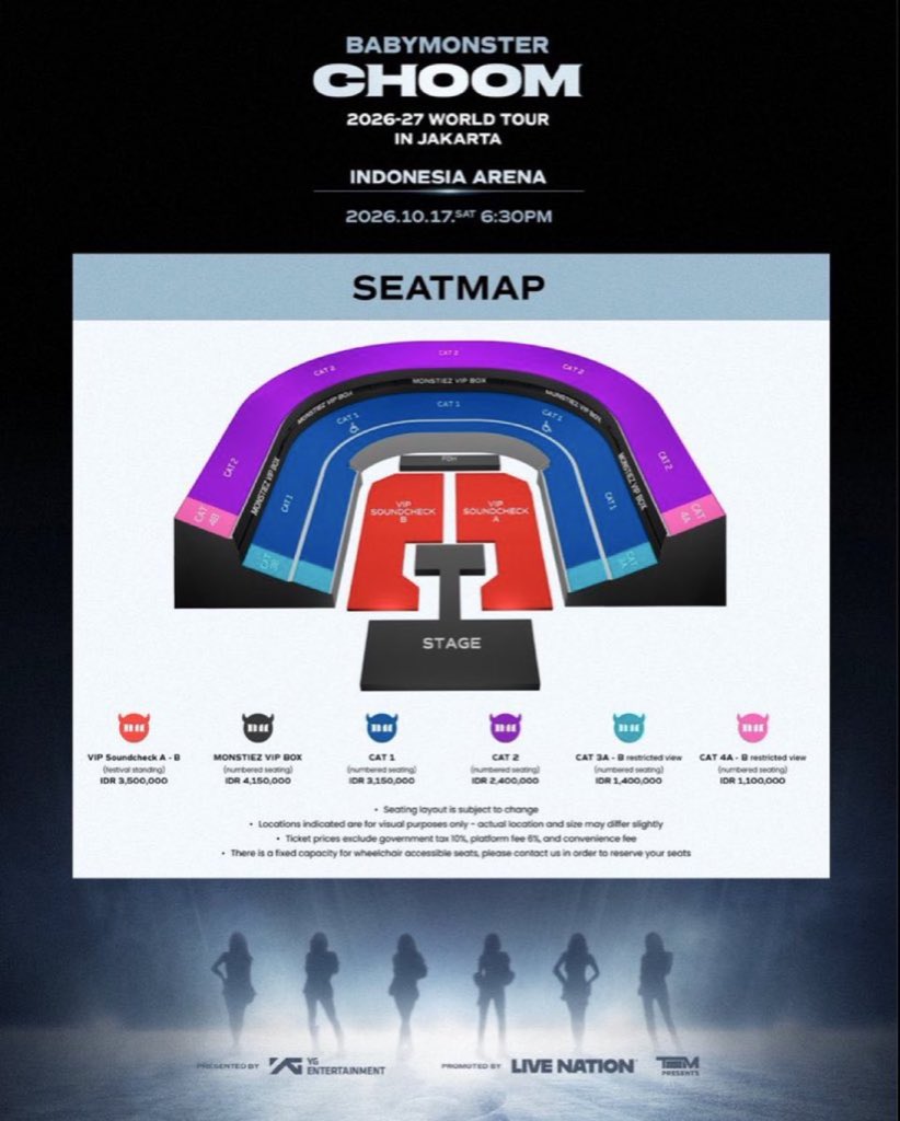 monandaaaaaaa's tweet photo. WTS - BABYMONSTER WORLD TOUR [춤 (CHOOM)] IN JAKARTA 📍

• 3x VIP SC A
• 2 MONSTIEZ VIP BOX

side by side 
foreigners can buy also

Monstiez, save ur ticket with us 💫

t. jastip jaswar wtb #BABYMONSTER #CHOOMinJAKARTA #BABYMONSTERINJAKARTA2026 #BAEMONinJkt https://t.co/ljRwcJw3Rb