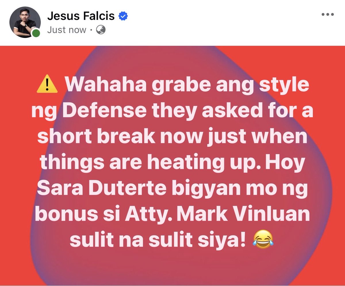 jesusfalcis's tweet photo. Grabe lahat ng tactics ginagamit ni Atty. Mark Vinluan para hindi mabasa ni AMLC Director Buenaventura ang mga records ni Sara at Mans Carpio!

Halatang-halata hahaha!!

😂 https://t.co/eYqVYTVAo6