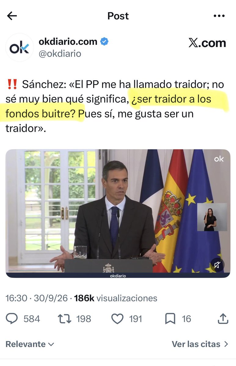 ismaelquesada's tweet photo. Hace dos días Pedro Sánchez dijo que era un traidor a los “fondos buitre”. Hoy les da un súper contrato para gestionar vivienda pública.

La izquierda no dirá nada… por lo que sea. https://t.co/Y8298enghG