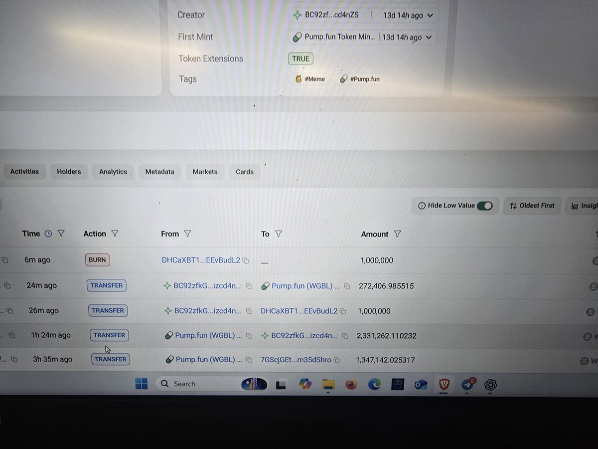WattGoblinSOL's tweet photo. Ooooo sweet, 1st 1,000,000 out of mint, now you only have 999 million left. I think, 50% should do for now

Web" https://t.co/MMBMNrgcfF 

CA:FB2QBAbX5KQnVnWjFMyn6d7zNqXWVWqGey4CUm9Kpump

TG: https://t.co/PvZaI1Q0YX

 #SolanaMemecoin #Sol #ETH https://t.co/9eTznJ1NBM