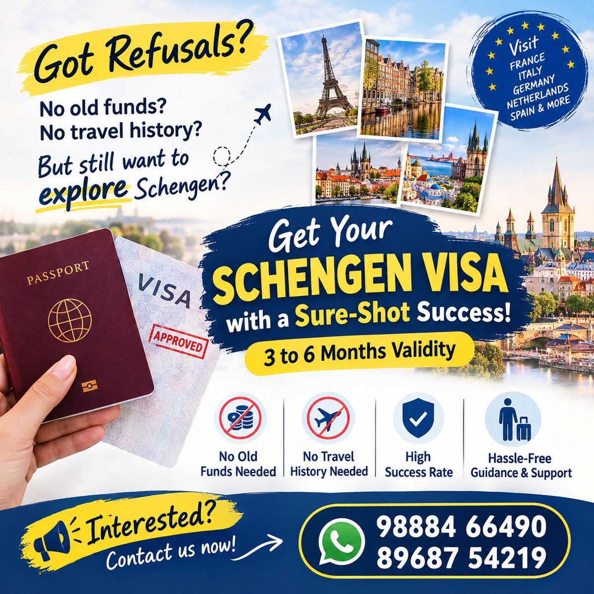 kloshlayer's tweet photo. Planning your Schengen trip? No travel history, a previous visa refusal, or financial concerns do not automatically prevent you from applying. Every case is assessed individually. DM us for a case assessment. https://t.co/xz8EnBzUyu