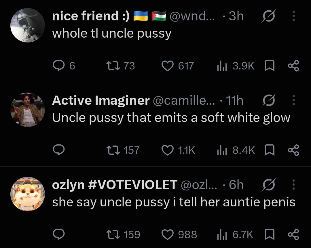 stab_aintfluffy's tweet photo. Uncle pussy Monday I suppose https://t.co/X08yOJBfod