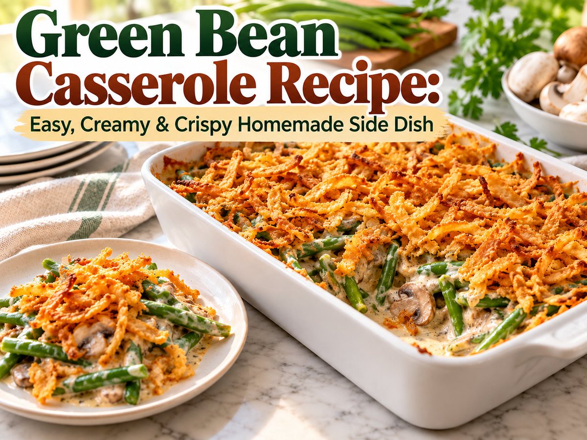 komalsharmaHR's tweet photo. Looking for an easy, creamy & #crispy side dish? 🥘💚
This Green Bean Casserole Recipe combines tender green beans, creamy #mushroom sauce, and golden crispy fried onions — perfect for holiday dinners and family meals!
https://t.co/aPhf35DdlG
#GreenBeanCasserole https://t.co/XpgNQ2tqe4