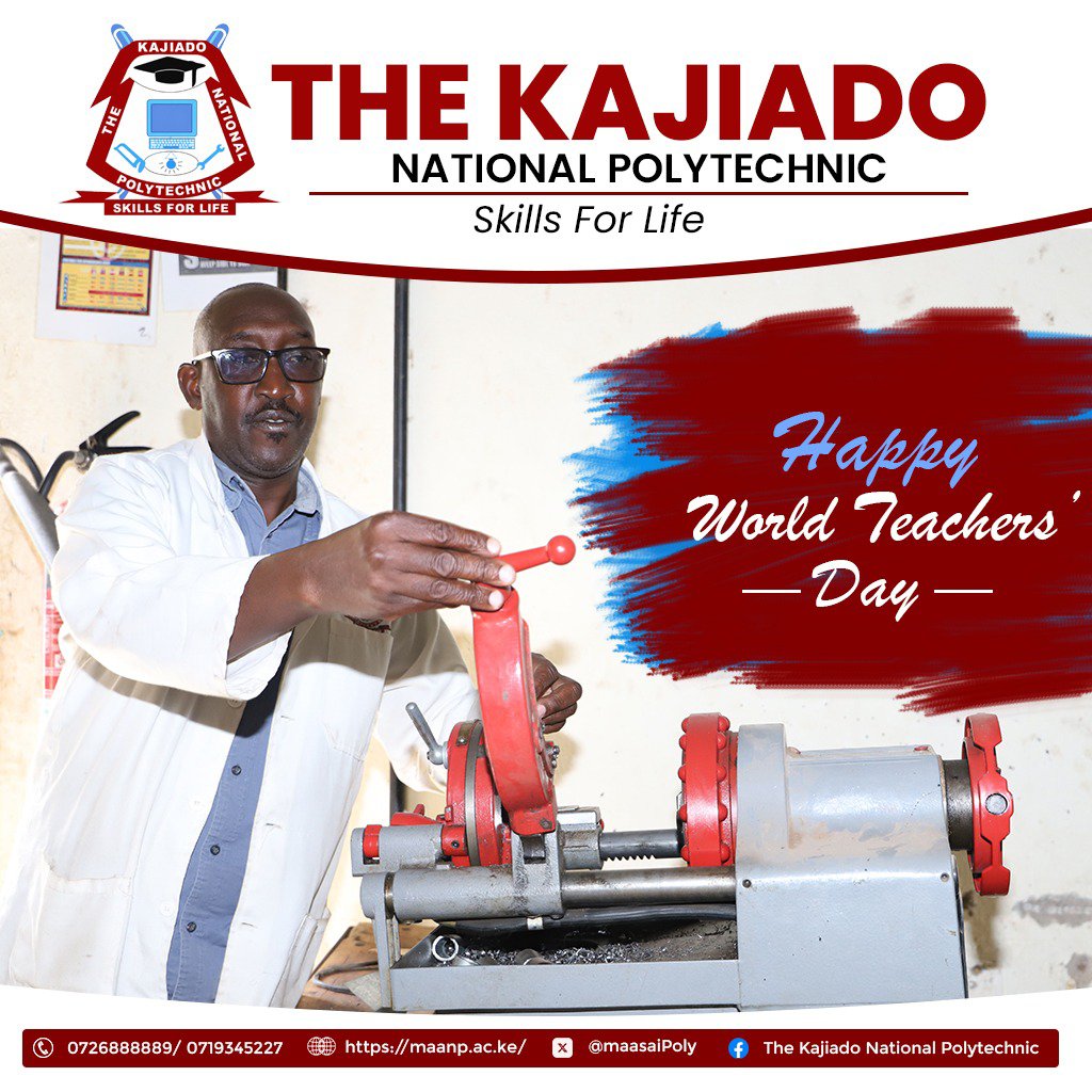 KajiadoPoly's tweet photo. To every teacher who turns lessons into skills, challenges into confidence, and dreams into possibilities — Happy Teachers’ Day! 🎓✨
Your impact goes far beyond the classroom. Thank you for shaping the skills, character and future of our nation. 💙💚 https://t.co/GKlifD9ATW
