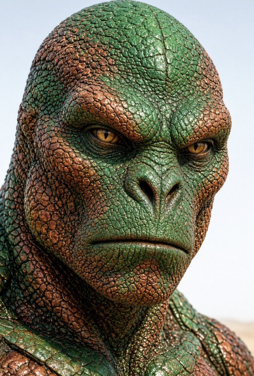 overclassifiedx's tweet photo. Grusch said the reptilians are seven feet plus, gorilla-looking, with scaly skin.

Ten years ago, saying this got you dismissed as insane. 

Now people nod like it’s old news. 

So what, are we all just getting numb to the idea of non-human intelligence? https://t.co/JcadB6JFKg