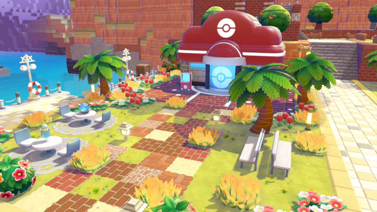 kirinTO44da's tweet photo. ポケセンの引越しもはじめてやった！
横はカヌー乗り場でコダック、ゴルダックが住んでます。
#ぽこポケ #ぽこあポケモン #pokopia https://t.co/YQCEEoy37w