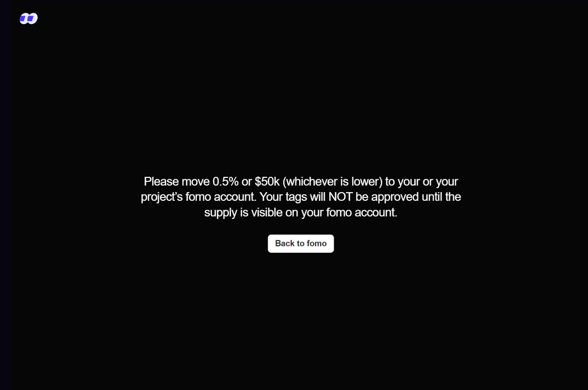 useAccred's tweet photo. We've officially submitted our @fomo verification request for $CRED

As part of fomo's requirement, 0.5% of the $CRED supply must be held in our fomo account. We're buying it and transferring it there now.

Follow Accred on fomo:
https://t.co/5sOMqr9zqh https://t.co/K6TODLTrbp
