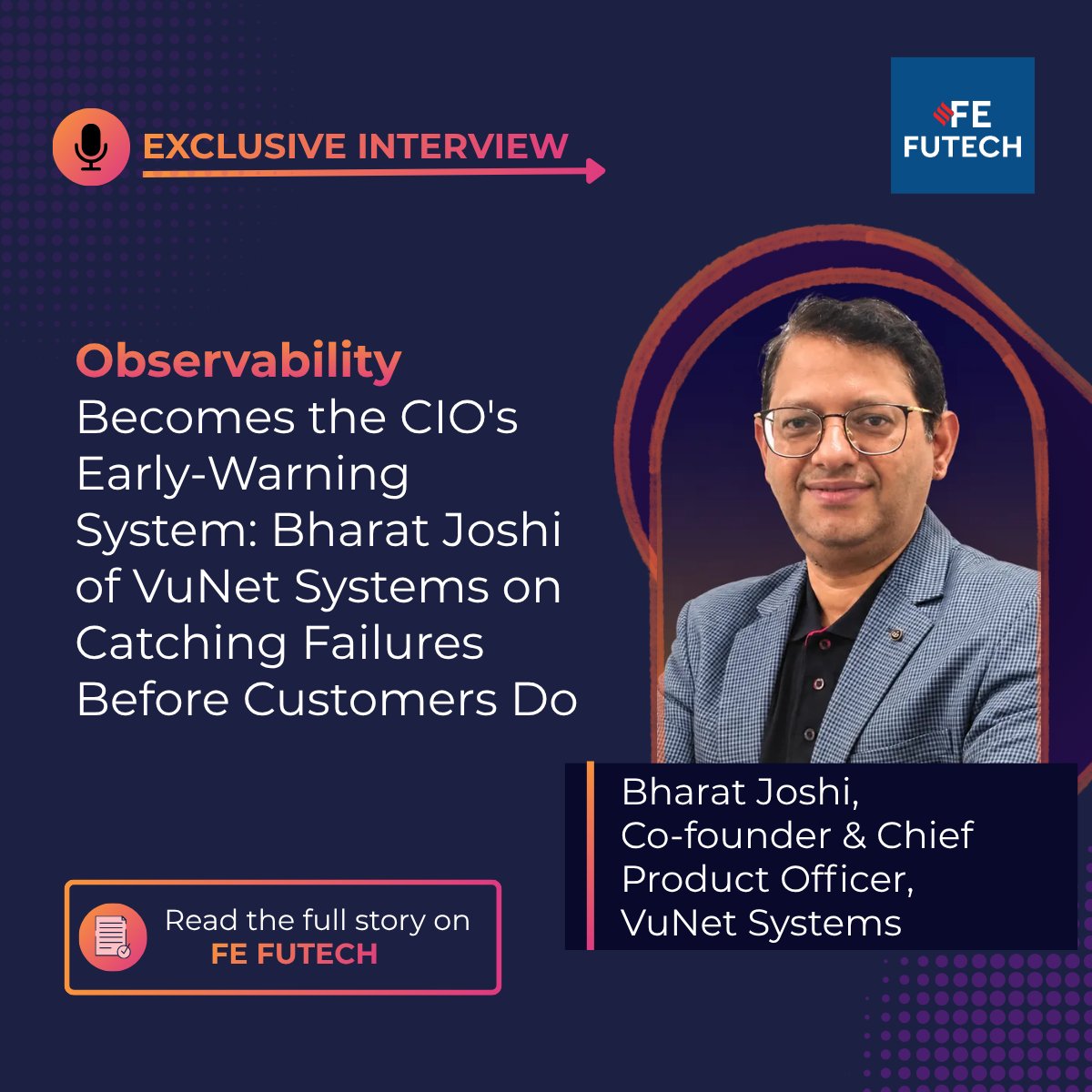 fefutech's tweet photo. Bharat Joshi, Co-founder &amp; Chief Product Officer, 
@vunet_systems , highlights a growing challenge : As digital infrastructure becomes more interconnected, identifying where a failure originates is becoming increasingly difficult.

Read the full interview- https://t.co/Cg9huq6ZOf https://t.co/9y2tEb40cu