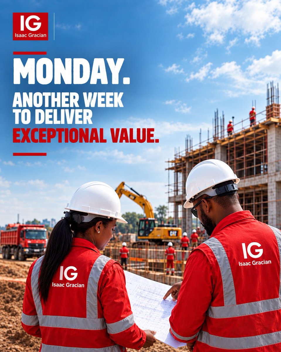 isaacgracian_'s tweet photo. New week. New opportunities to build, deliver, and exceed expectations. 

#IsaacGracian #EngineeringExcellence #InfrastructureDevelopment  #Construction https://t.co/db1Ce0YT0k