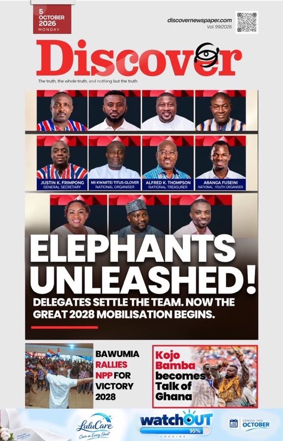 North4DMBVOLTA's tweet photo. Monday… October 5, 2026 — Discover Newspaper Frontpage!

All stories available on https://t.co/SO4bedquOp

#DiscoverNewspaper
#DiscoverNews https://t.co/pkRjvcnU2U