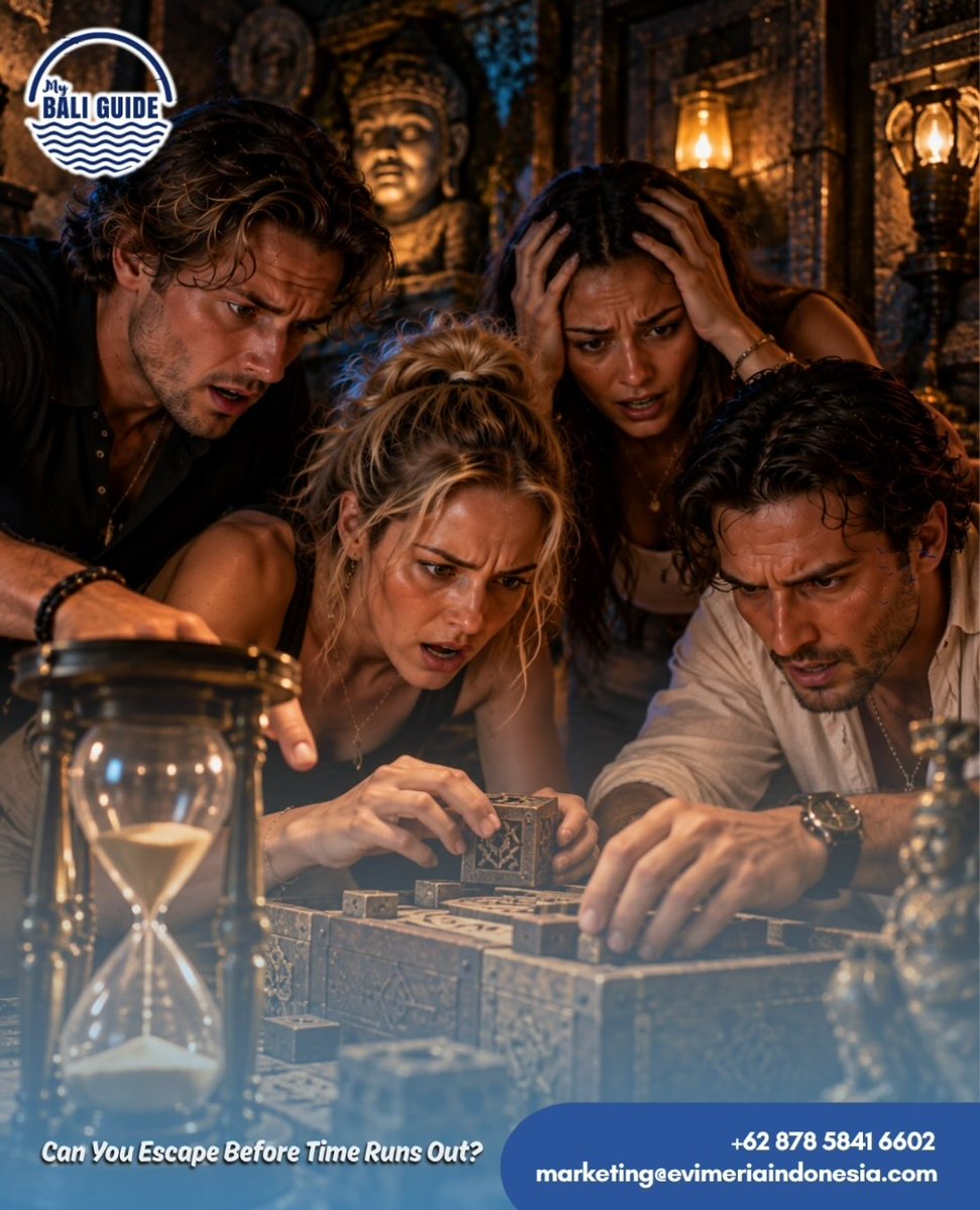 Duyuran_'s tweet photo. Skip the usual Bali itinerary. Enter Pandora Escape Room Bali, where every clue matters, teamwork is tested, and the clock is ticking. Can your team solve the puzzles and escape in time? https://t.co/dQhSssCwmc