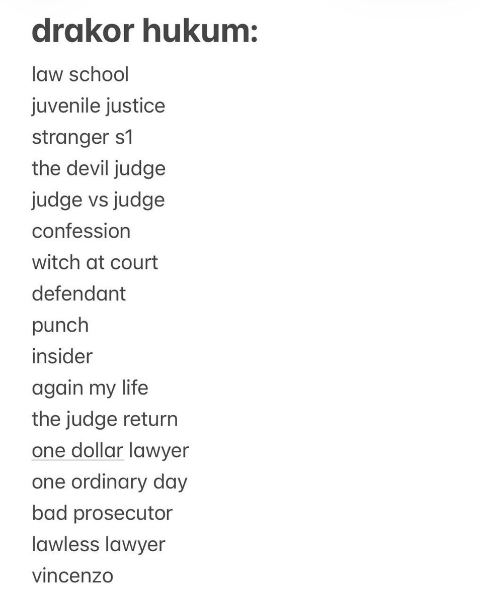 kdrama_menfess's tweet photo. •kdm• guys rekomen drakor hukum selain di list ini dong soalnya udah nonton

jaksa/hakim/lawyer https://t.co/dcdWsRR2tj