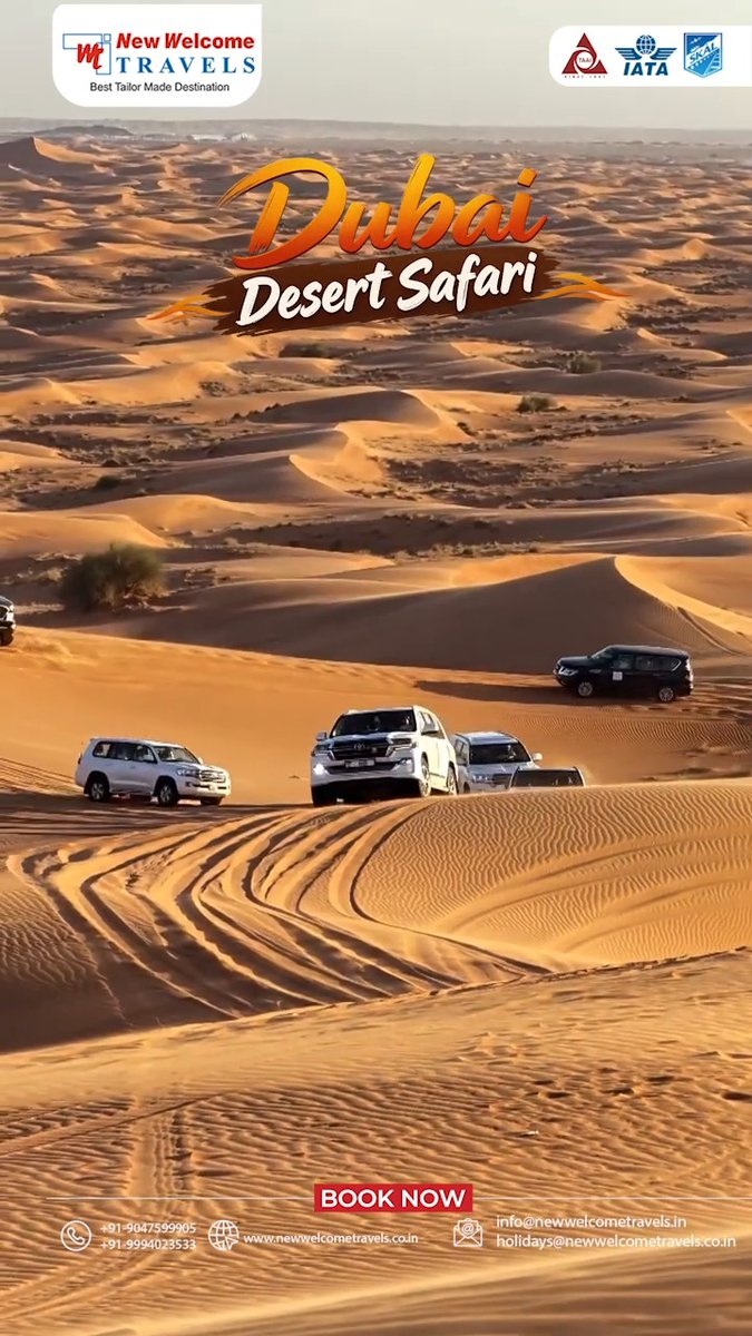 arturbangtheore's tweet photo. Experience the thrill of Dubai’s golden dunes with New Welcome Travels. Enjoy adrenaline-pumping dune bashing and the magic of the desert. Book your unforgettable Dubai Desert Safari today. https://t.co/hrUgZr7j4S