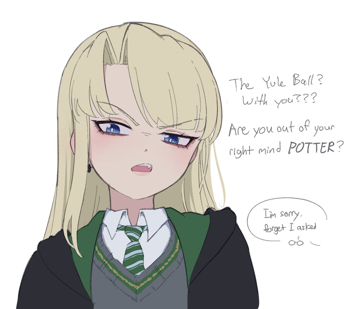 shirakawafel's tweet photo. Unfortunately, Malfoy played herself https://t.co/gulAWCapQW