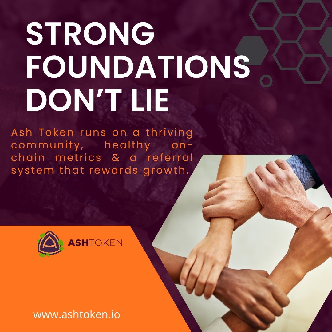 AshToken's tweet photo. 🔥 Strong fundamentals don't lie.

 📊 Ash Token runs on a thriving community, healthy on-chain metrics &amp; a referral system that rewards growth.

✨ Built different. 

 #AshResilience #CryptoFundamentals https://t.co/QvnIIlEPrL