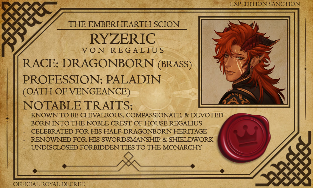 RyzarBlazenfang's tweet photo. Meet Sir Ryzeric von Regalius. ⚔️

An exemplary, kind-hearted royal paladin of the realm; save for one inconvenience within the royal court that soon finds him assigned to a long & distant expedition.

"ℑ𝔣 𝔴𝔥𝔞𝔱 𝔯𝔬𝔞𝔡 𝔞𝔥𝔢𝔞𝔡 𝔩𝔦𝔢𝔰 𝔠𝔯𝔲𝔢𝔩𝔱𝔶, 𝔱𝔥𝔢𝔫 𝔞𝔩𝔩𝔬𝔴 𝔪𝔢 𝔱𝔬 𝔪𝔞𝔨𝔢 𝔦𝔱 𝔨𝔦𝔫𝔡𝔢𝔯."

#FSFables