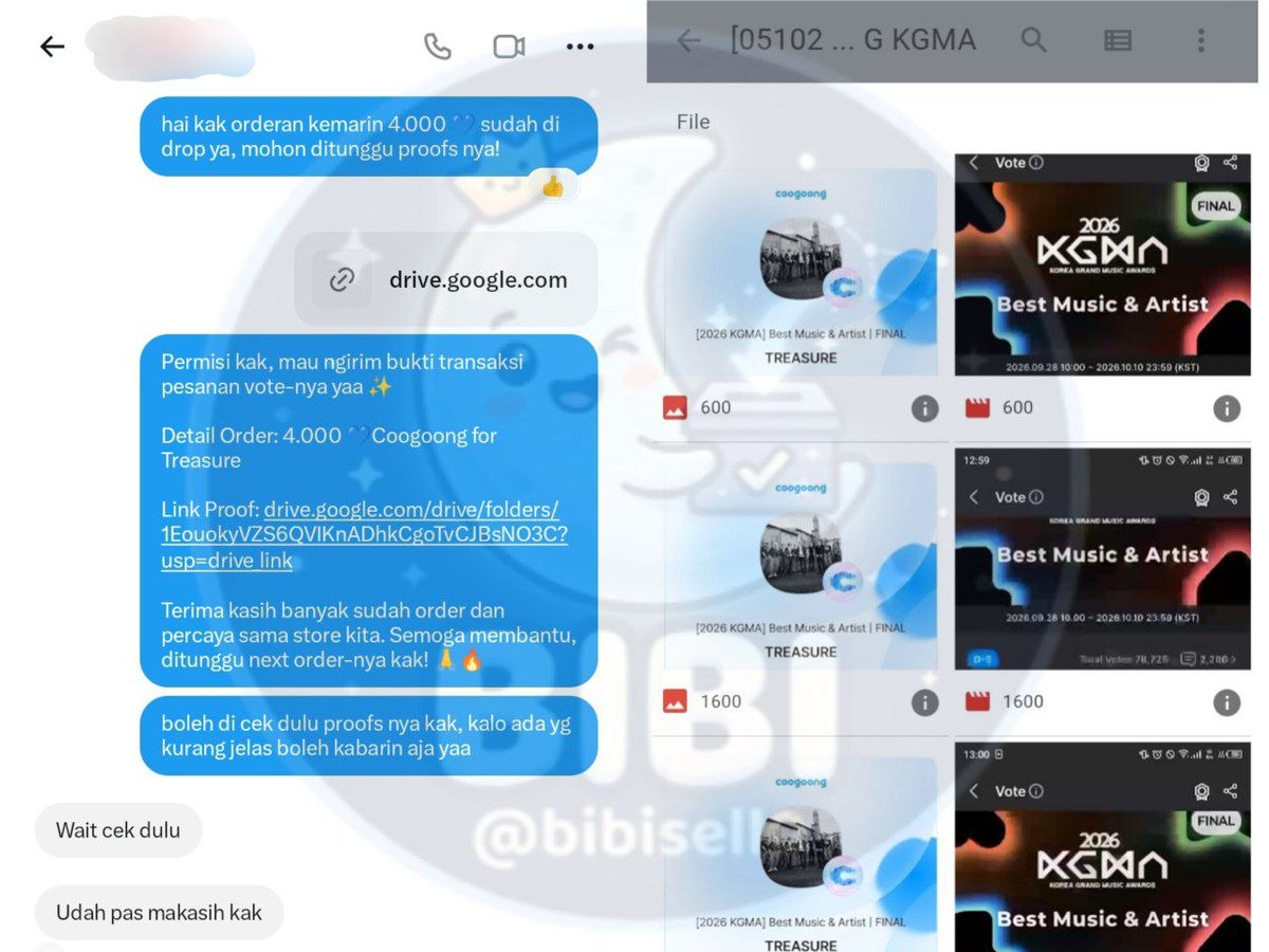 bibisell0's tweet photo. 4.000 💙 COOGOONG for #TREASURE 
KGMA Category Best Music &amp; Artist

Purchased by anon

Thank you for trusting us with your order 🤍

#BIBI_proofs https://t.co/QpGfHObbPt