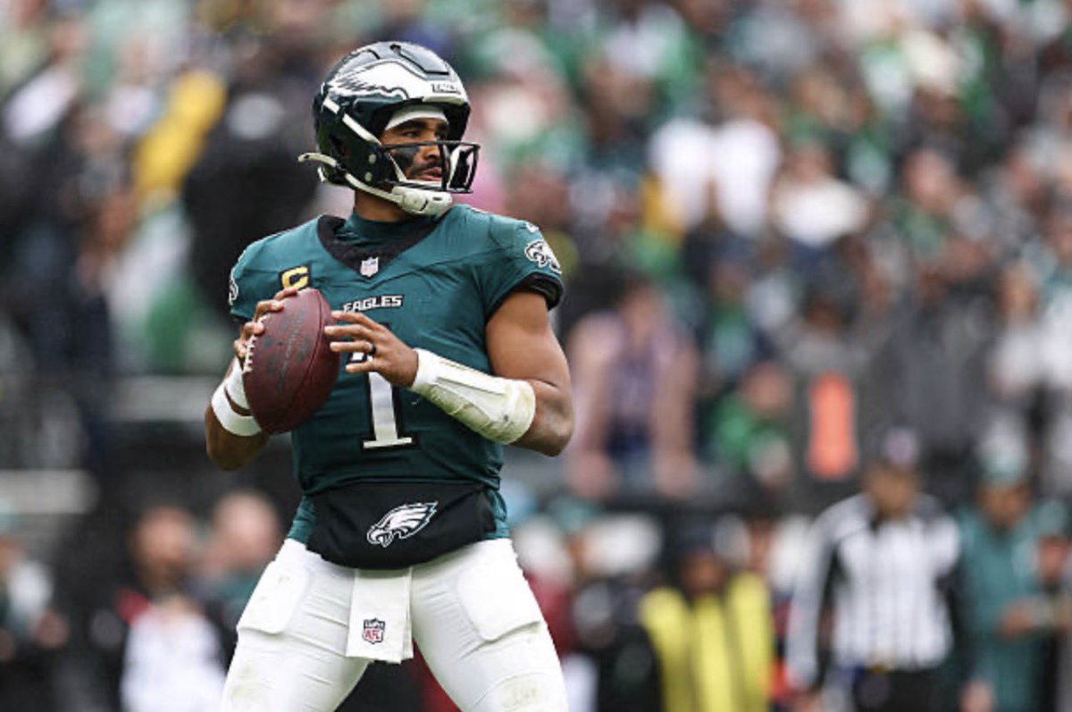 DiBonaNFL's tweet photo. I know this might be a foreign concept for many on social media but I went back and rewatched every single one of the non-penalized dropbacks for Jalen Hurts in Week 4, on my own.

If I identified no pressure before the pass attempt or thought that Hurts had at least three seconds to throw, I charted it as a clean pocket.

The all-22 copy will obviously reveal a lot more than the broadcast copy did but here’s what I wrote for each drop back on my rewatch:

#1) Clean pocket, completes throw to Saquon Barkley in the flat
#2) Clean pocket, backs up and throws it away
#3) Under pressure, completes throw to Makai Lemon
#4) Awkward under center PA, under pressure, scrambles and “sacked”
#5) Clean pocket, completes throw to Zach Ertz
#6) Another awkward under center PA where Hurts unnecessarily drifts to right (play design?), under pressure and throws it away
#7) Under pressure, completes throw to Lemon for a first down
#8) Clean pocket, finds Dontayvion Wicks for a first down
#9) Clean pocket, finds Lemon for a short gain 
#10) Clean pocket, sails pass intended for Ertz
#11) Under pressure, sacked
#12) Clean pocket, finds Wicks for a short gain
#13) Clean pocket, pass batted down
#14) Under pressure, throws incomplete to Lemon
#15) Under pressure, throws to Darius Cooper for a touchdown
#16) Clean pocket, throws short right to Ertz
#17) Clean pocket, overthrows Wicks
#18) Under pressure, rolls right and throws it away
#19) Clean pocket, pass batted down
#20) Clean pocket, throws to Cooper for another touchdown
#21) Clean pocket, fires pass over Tank Bigsby’s reach
#22) Under pressure, throws to Cooper for short gain
#23) ANOTHER awkward under center play action, under pressure and throws incomplete
#24) Clean pocket, throws incomplete to Cooper
#25) Clean pocket, scrambles for 14 yards
#26) Under pressure, throws incomplete to Cooper
#27) Clean pocket, screen pass to Wicks
#28) Clean pocket throws incomplete to Ertz
#29) Clean pocket initially, holds ball and takes sack
#30) Clean pocket, throws incomplete to Cooper
#31) Clean pocket initially, holds ball and sacked
#32) Under pressure, throws incomplete to Cooper

Conclusion:

32 total dropbacks
19 clean pocket pass attempts (2 sacks)
12 under pressure pass attempts (2 sacks)
1 scramble