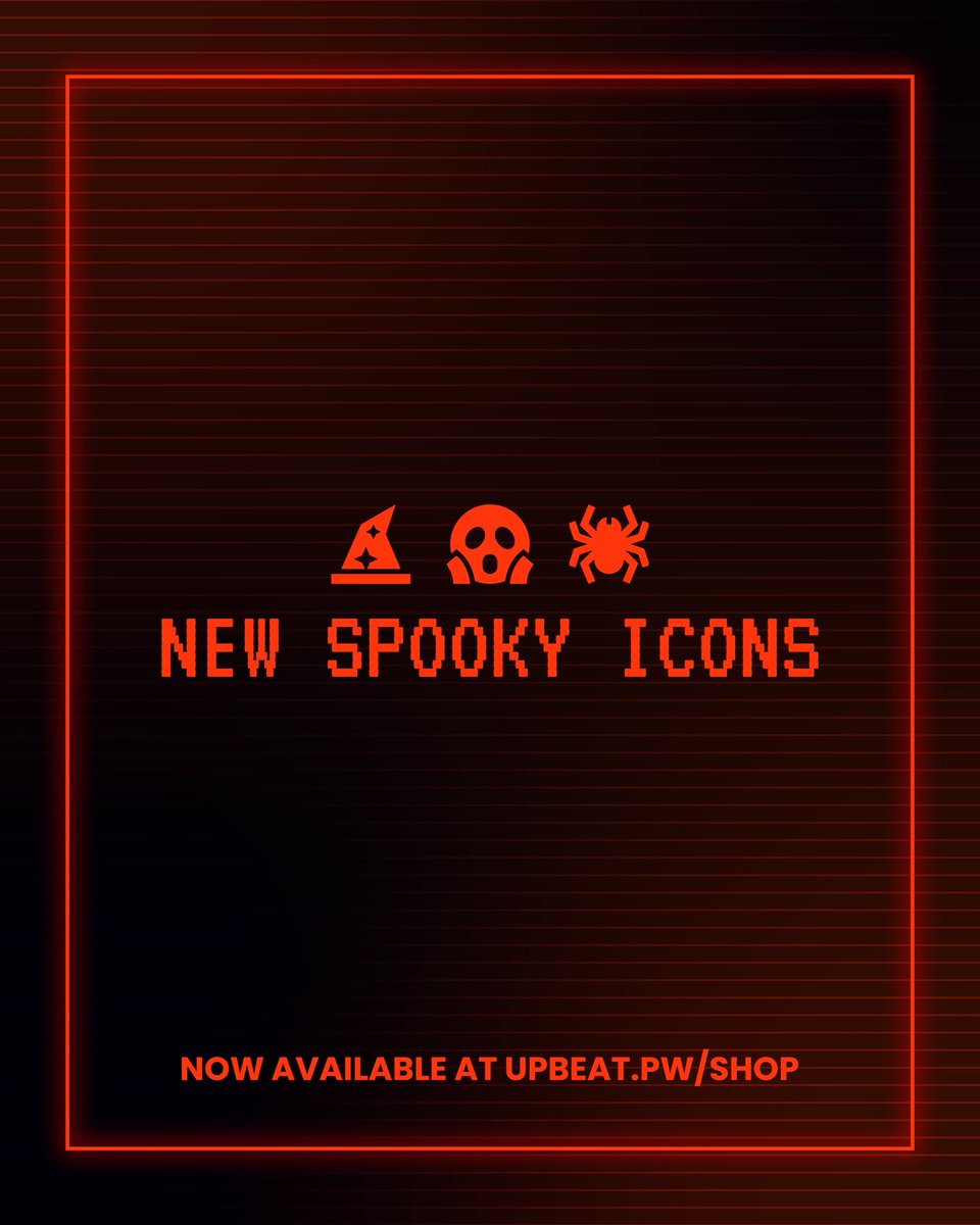 UpBeatRadioNET's tweet photo. 👻 Spooky Season has hit UpBeat 🎃 

Three Halloween themed limited edition icons are now available in the UpBeat shop! 🤩 Grab yours while you can!

I heard the website has been looking a bit... *different*? it’s pretty spooky 😱 

https://t.co/7ZiUsudfvo https://t.co/2fNjWBRGOG