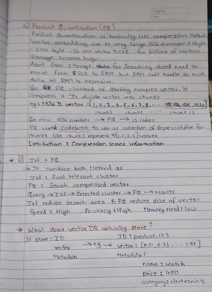 _Sumeet_2145's tweet photo. Today I learned more about how vector databases actually search efficiently, including Decision Trees, HNSW, and Product Quantization. Slowly connecting the dots.
#VectorDatabase #RAG #AI #MachineLearning #learninpublic
@karpathy https://t.co/liFDrCbjmE