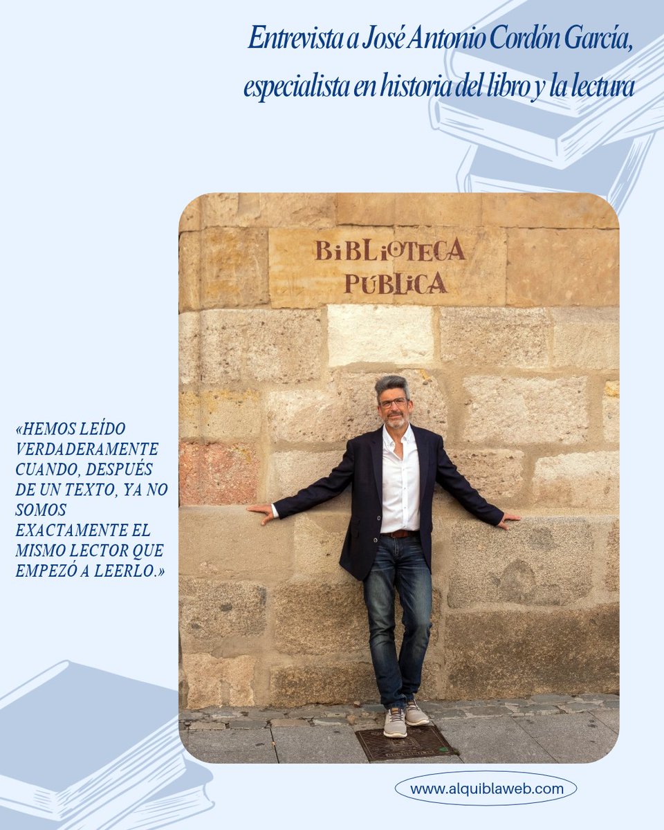 alquiblawebcom's tweet photo. Las pantallas, los algoritmos, las redes sociales y ahora también la inteligencia artificial han cambiado nuestra relación con los libros y con la lectura

👉 
https://t.co/z5UKfLgpuf

 #Lectura  #Libros #Bibliotecas #LibroDigital #Edición 

@usal  @bibliotecasusal https://t.co/QbRajdY1KH