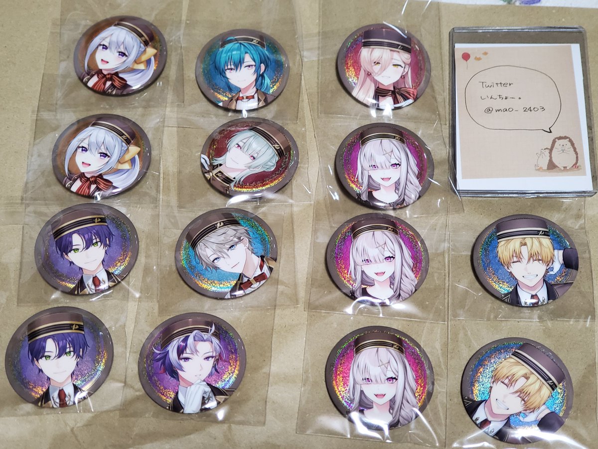 mao_2403's tweet photo. 【交換】にじさんじ ビスケット 缶バッジ3,4

譲）画像1・2

求）画像3

※最優先以外はコンプ目的でのお声掛けです。気になる方は御遠慮ください。

纏めての方優先
郵送交換のみ
検索からもお気軽にお声掛けください
よろしくお願いいたします🙇🏻‍♀️⸒⸒ https://t.co/5nOHZpni2K