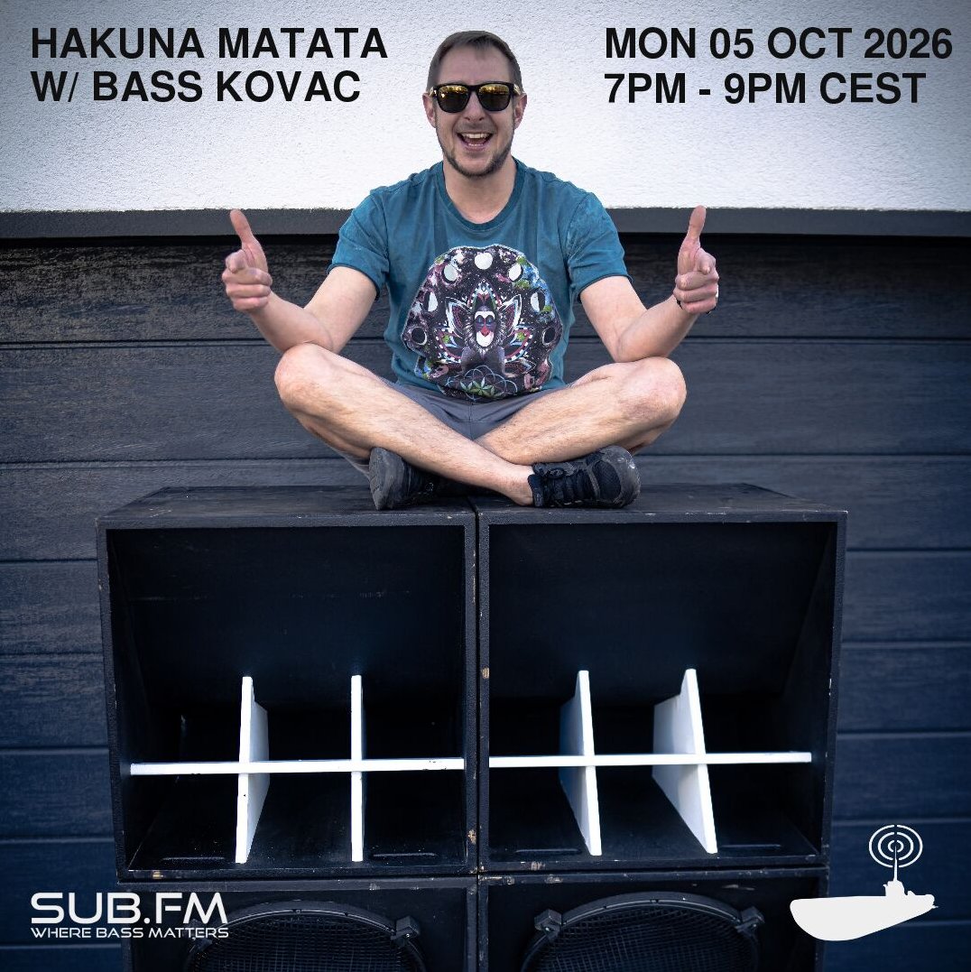 SubFM's tweet photo. Hakuna Matata with Bass Kovac live 7-9pm CEST - https://t.co/5Ib8QaJgvJ https://t.co/tvnTh6bIyX