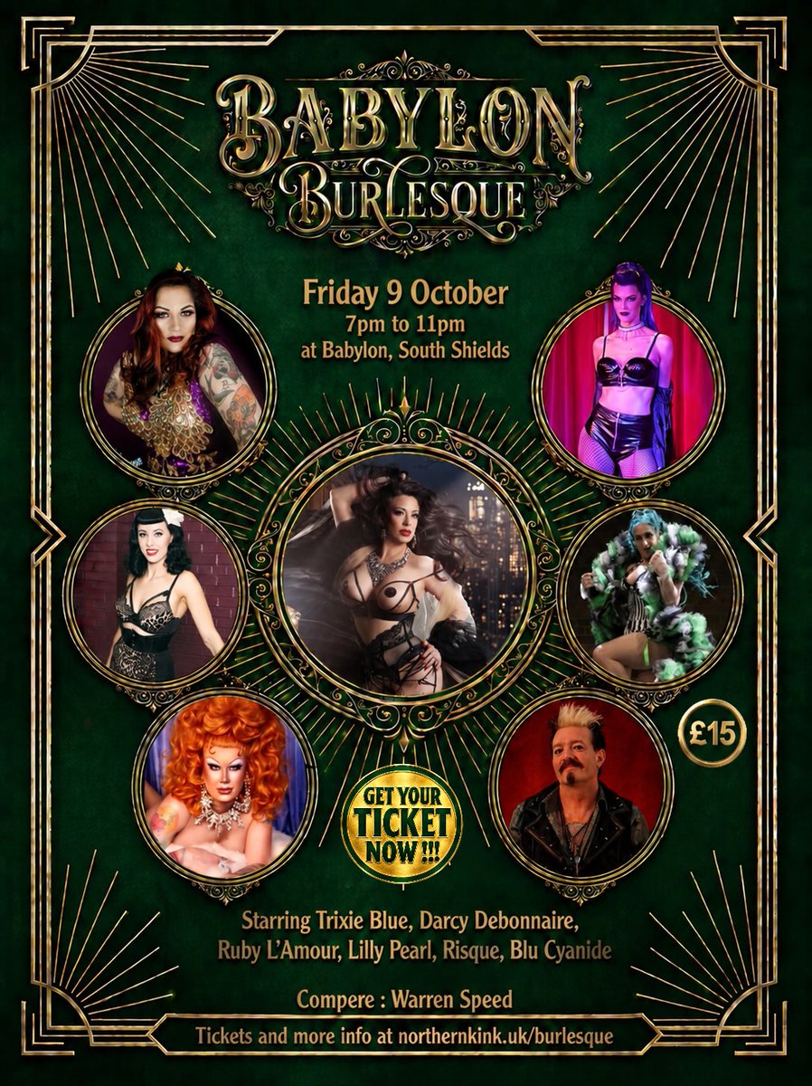 WarrenSpeed's tweet photo. All the info on our burlesque show on Fri 9 Oct at Babylon in South Shields can be found at .....
https://t.co/hXWSfQREOY https://t.co/LLzL7v9Kjl