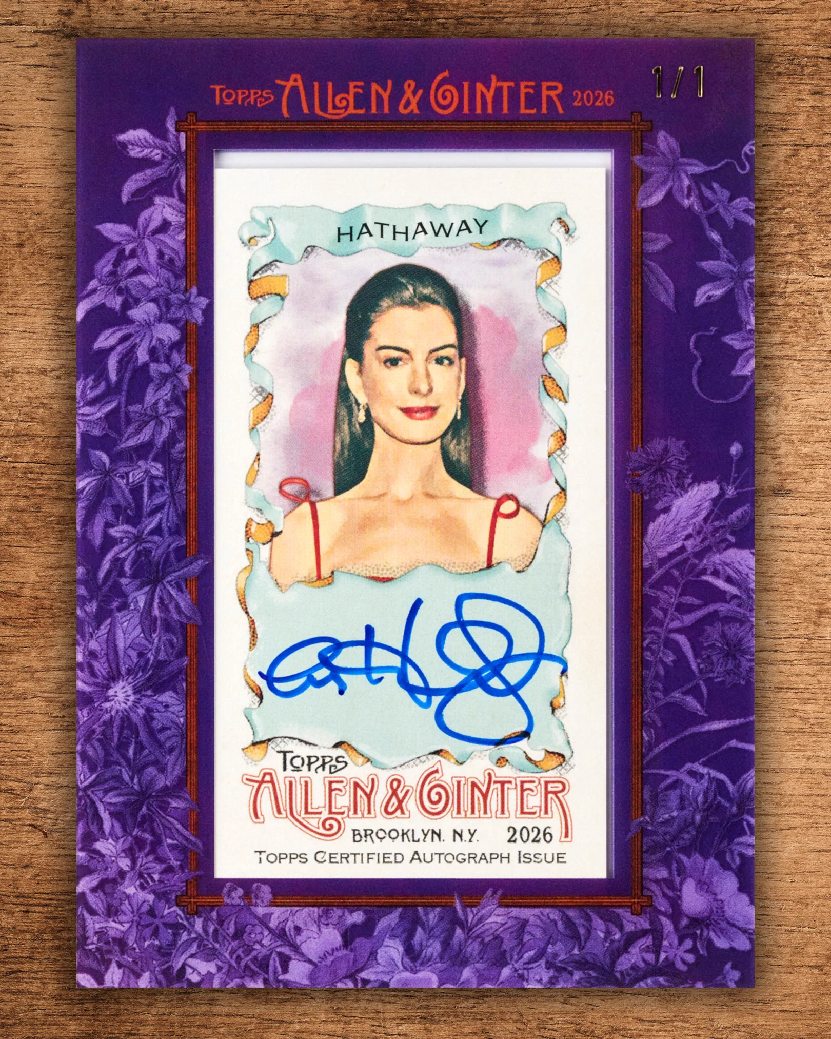 Topps Japan в X: „初公開：世界に1枚限定！ アン・ハサウェイのサイン