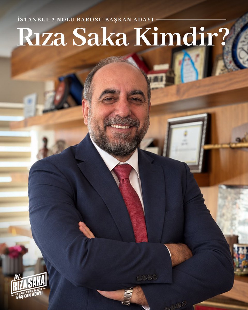 RizaSaka's tweet photo. “Geçmişin deneyimiyle, geleceğin barosu” vizyonu doğrultusunda; 1992 yılından bu yana süregelen meslek hayatım, sivil toplum çalışmalarım ve hukuk mücadelemizle şekillenen yolculuğumun özetini saygıdeğer meslektaşlarımızın bilgilerine sunuyoruz.

İstanbul 2 No’lu Barosu’nun kurumsal kimliğini güçlendirmek, mesleğimizin saygınlığını korumak ve bağımsız savunmayı yarınlara taşımak gayesiyle yola çıkıyoruz.

Baromuz ve tüm meslektaşlarımız adına çıktığımız bu sürecin hayırlı olmasını diler, saygılarımı sunarım.