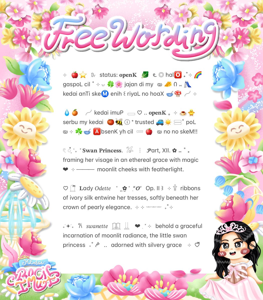umbqi's tweet photo. ⠀
🎀💬  ♡ ꒰  help rt ? thank you  ꒱

⸝⸝  𓇼 ..  dalam rangka Arie birthday  🥯  ୨୧  @peanyair  🐈 ada 5 bio wording yang bisa kamu claim secara FREE! 🍮 rules? kindly scroll down 🥛 come and join with us!

ⓘ 📅 ☆  end : O7 oktober 2026

ʚ ˚ ⊹ ꒰ 🌸 #zonauang
⠀ https://t.co/gYR7C98JpZ
