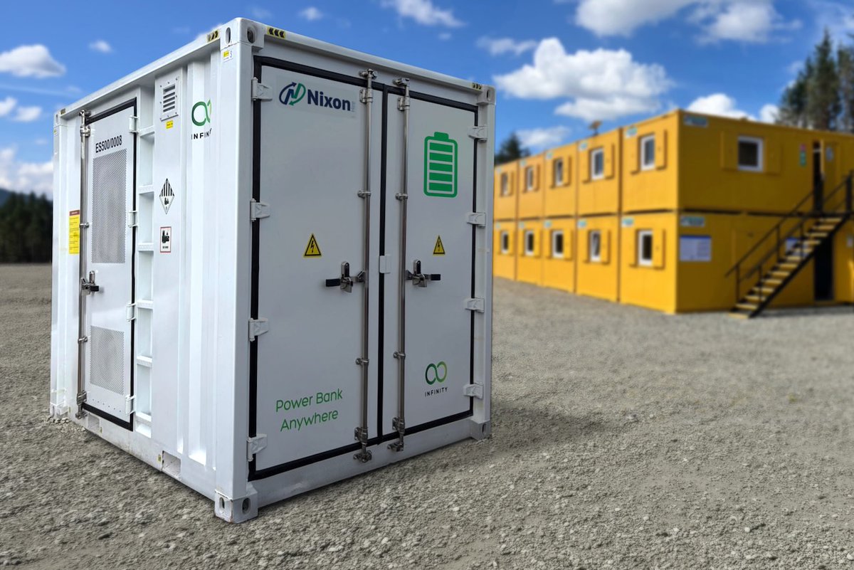 TCIndex's tweet photo. Nixon to supply Infinity Cube batteries www.theconstructionindex.co.uk/news/view/nixon-to-supply-infinity-cube-batteries #Batteries #batterystorageunits #BSUs #sitepower https://t.co/1rhf1uoo0r