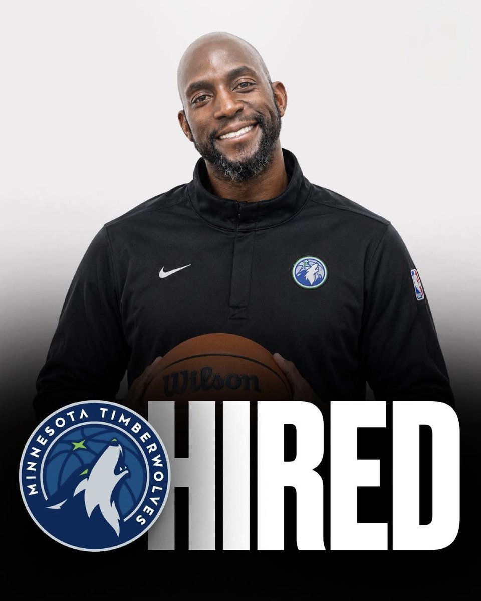 CameronVarelli's tweet photo. The Minnesota Timberwolves are hiring
Kevin Garnett as their new head coach, per @Timberwolves https://t.co/3xit4FQRer