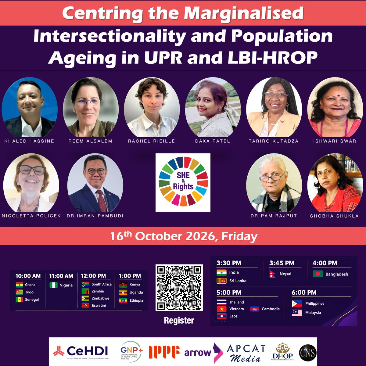 bobbyramakant's tweet photo. #MustAttend on 16 October 👉SHE & Rights👈 ahead of 2nd IGWG on Human Rights of Older Persons & #UPR review
Panel: IGWG's Khaled Hassine, @UNSRVAW, Rachel @CeHDI_health, @kutadza_tariro, Nicoletta @GNPplus, Daxa @NCPIplus & others
Register👇
https://t.co/300tSXRATQ
#SDG3 #SDG5 https://t.co/kJc1uF4sq8