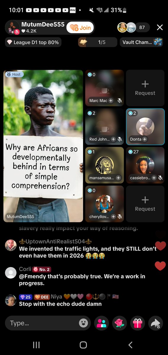 juniorpiru6's tweet photo. @luxkhai @KikiCostelllo BA gold these lives daily on tiktoc. Please stop gaslighting us. Foundational Black Americans are not victims. https://t.co/Sigge23dL4