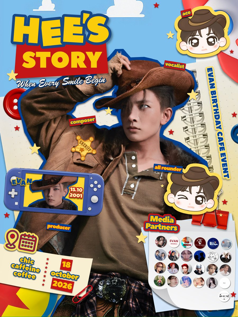 enmonz_store's tweet photo. 🧸🎂 HEE’S STORY 🎂🧸
 When Every Smile Begins

🔗 RSVP now! (⚠️ Limited Seats)
https://t.co/d4A9lXhg8F

📅 18 October 2026
📍 Chic Caffeine Jakarta

☎️ Come secure your spot before our registration ends! 

#EVAN #HEESEUNG #HEESSTORY #EvanBirthdayCafe #EVERJakarta #WhenEverySmileBegins