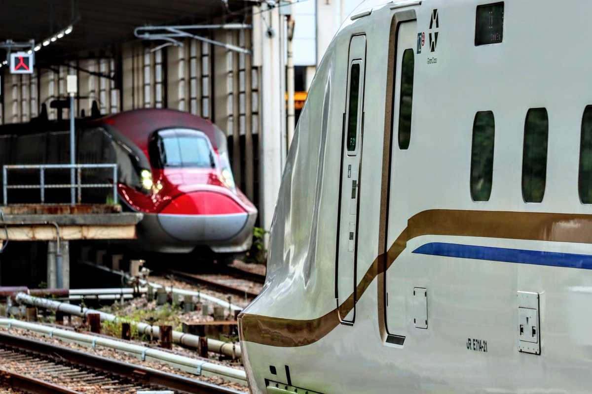 2FHjx1e1tZY0VHX's tweet photo. E6系Z4編成　ガーラ湯沢試運転
ついに初めてガーラ湯沢に入線した秋田新幹線E6系こまち
#上越新幹線
#E6系
#試運転
#ガーラ湯沢 https://t.co/7hbDu66cq2