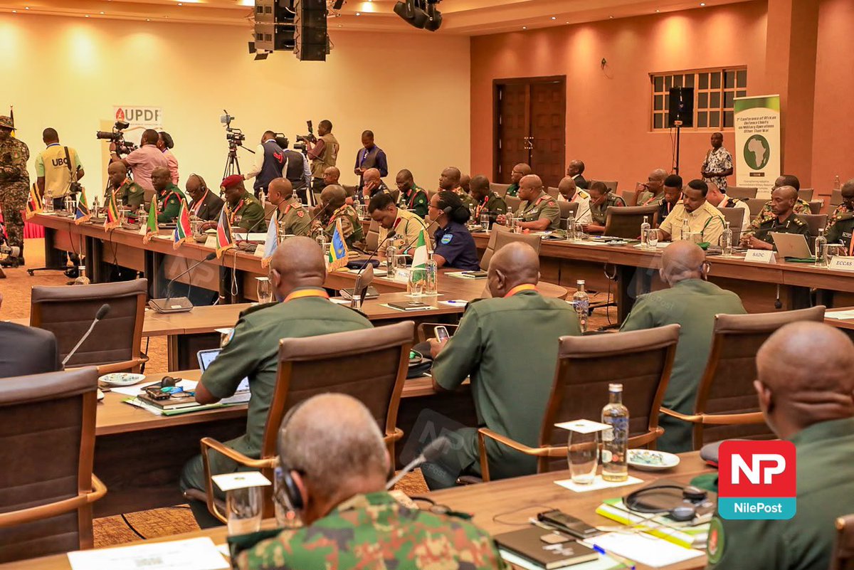 nilepostnews's tweet photo. The inaugural Conference of Chiefs of Defence Forces on Military Operations Other Than War is currently underway at Speke Resort Munyonyo under the theme, “Strengthening Adaptive Noncombatant Military Response to Emerging Complex Security Threats in Africa.”

📸 @francis_isano 

#NilePostNews